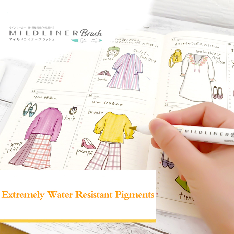 زيبرا-قلم فرشاة ماركر مزدوج ال - مراجعة Zebra Pen Mildliner وسعره